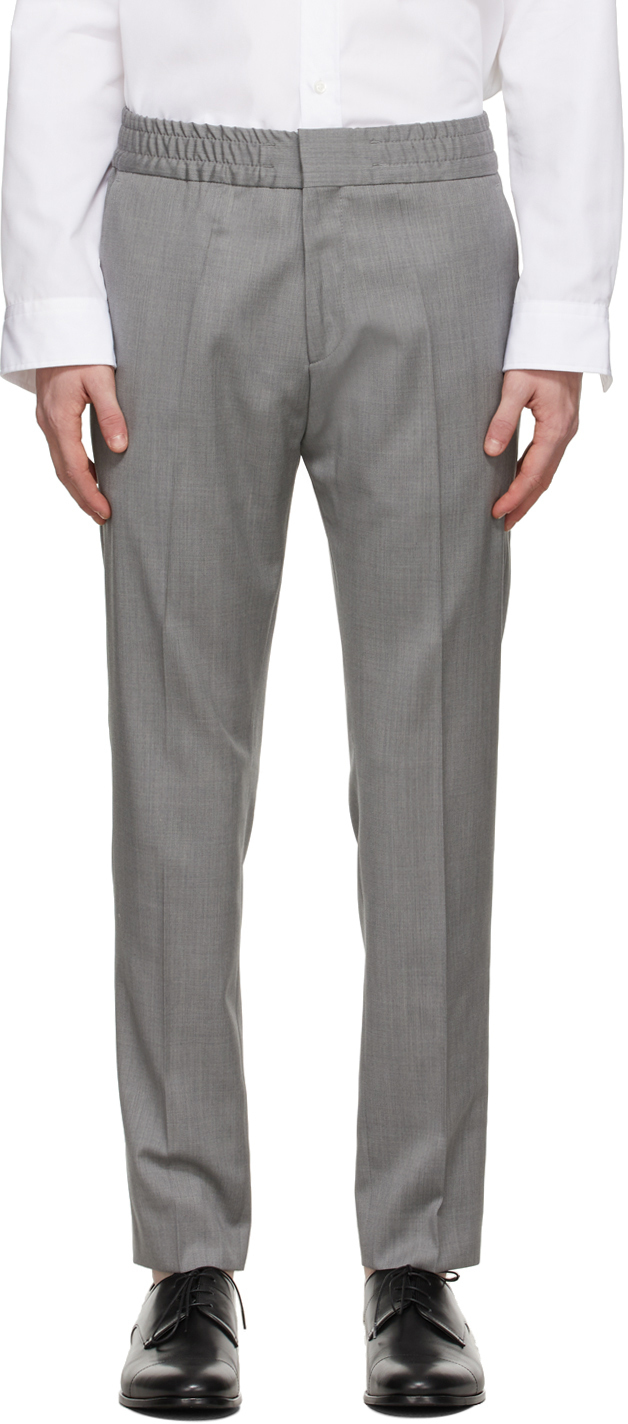 Hugo Grey Howard213 Trousers, $265 | SSENSE | Lookastic