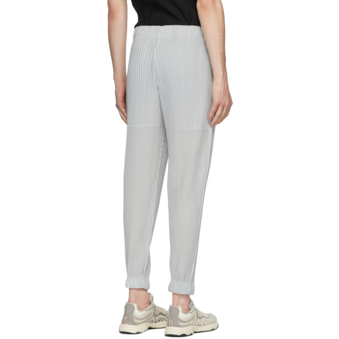 Homme Plissé Issey Miyake Grey Outer Mesh Trousers, $298 | SSENSE