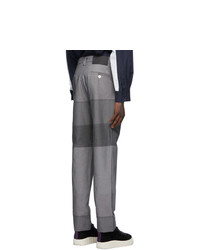 Sunnei Grey Paneled Straight Trousers