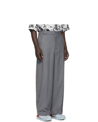 Eckhaus Latta Grey Pinstripe Sway Trousers