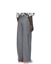 Eckhaus Latta Grey Pinstripe Sway Trousers