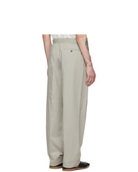 Lemaire Grey Pleated Trousers