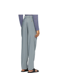 Giorgio Armani Grey Silk Business Trousers