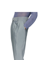 Giorgio Armani Grey Silk Business Trousers