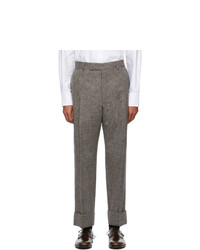 Thom Browne Grey Tweed Beltloop Trousers