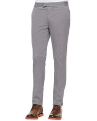 J Brand Jeans Brooks Slim Fit Chino Trousers Gray