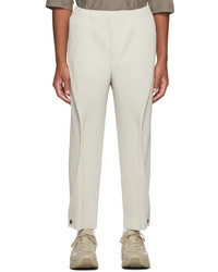Homme Plissé Issey Miyake Off White Bow Trousers