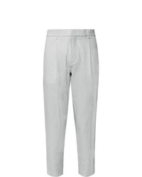 Theory Page Tapered Stretch Cotton Seersucker Trousers
