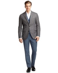 Brooks Brothers Plain Front Heather Blue Dress Chinos