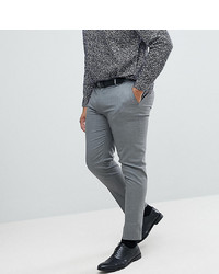 ASOS DESIGN Plus Skinny Smart Trousers In Grey