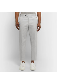 Mr P. Slim Fit Cotton Twill Cropped Trousers