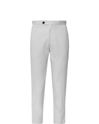 Mr P. Slim Fit Cotton Twill Cropped Trousers