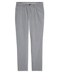 Emporio Armani Solid Stretch Five Pocket Pants In Solid Medium Grey At Nordstrom