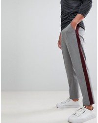 ASOS DESIGN Tapered Crop Smart Trouser With Burgundy