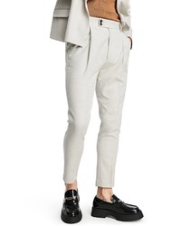 ASOS DESIGN Tapered Trousers In Grey At Nordstrom