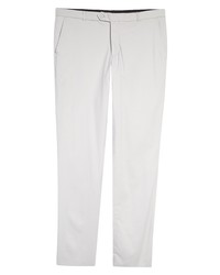 Nordstrom Trim Straight Leg Stretch Chino Trousers In Grey Fog At