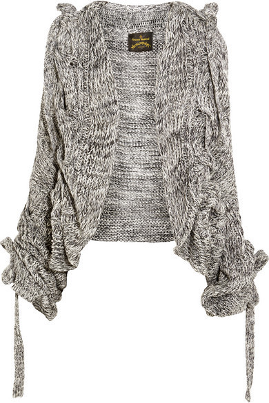 Vivienne Westwood Anglomania Cable Knit Cardigan Gray, $420 | NET ...