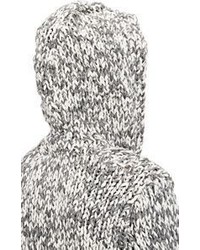 Spencer Vladimir Chunky Stockinette Stitched Hooded Cardigan Grey