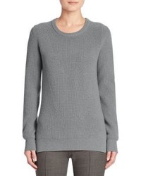 Grey Chunky Crew-neck Sweater