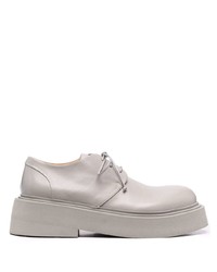 Grey Chunky Leather Derby Shoes