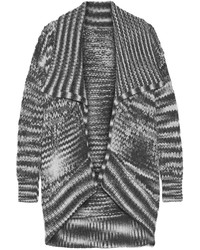 Donna Karan New York Draped Chunky Knit Alpaca Blend Cardigan