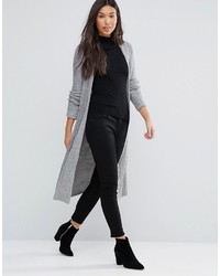 Qed London Longline Cable Knit Cardigan