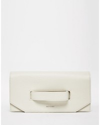 Matt & Nat Aboki Fold Over Clutch With Hand Grab In Ivory