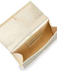 Jimmy Choo Maia Large Glittery Wallet Clutch Bag Bronze