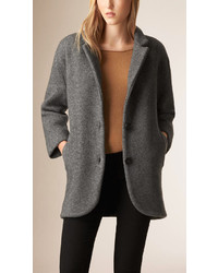 Burberry Bonded Wool Blend Cardigan Coat