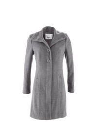 bpc bonprix collection Wool Look Coat In Grey Marl Size 14