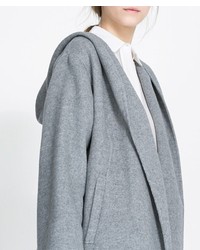 ChicNova Grey Hooded Dust Coat