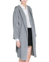 ChicNova Grey Hooded Dust Coat