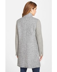 Kenneth Cole New York Contrast Sleeve Boucl Coat