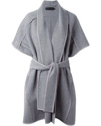 Donna Karan Short Sleeve Belted Coat