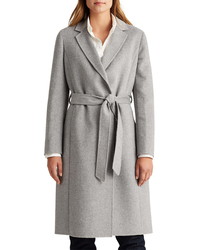 Lauren Ralph Lauren Double Face Wool Blend Wrap Coat