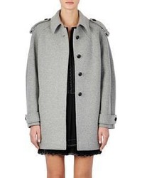 Isabel Marant Double Faced Flannel Faber Coat Grey