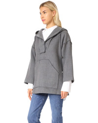Milly Double Wool Hoodie Coat