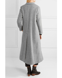 Isabel Marant Duard Alpaca And Wool Blend Coat Gray
