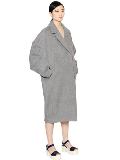 Enfold Double Face Wool Cocoon Coat, $1,278 | LUISAVIAROMA | Lookastic