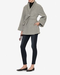 Exclusive for Intermix For Intermix Belted Wrap Coat Grey