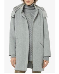 Vince Fur Hooded Coat