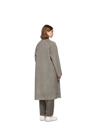 Acne Studios Grey Wool Odethe Double Breasted Coat