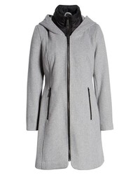 Kenneth Cole New York Hooded Twill Coat