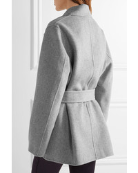 Acne Studios Lilo Doubl Belted Wool And Cashmere Blend Coat Gray
