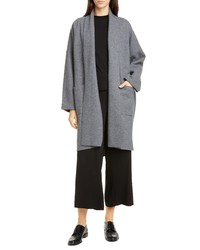 Eileen Fisher Shawl Collar Long Wool Jacket