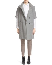 Eleventy Short Sleeve Wool Blend Coat