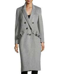 Burberry Slim Double Breasted Wool Blend Coat