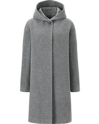 Uniqlo Soft Wool Blend Hooded Coat