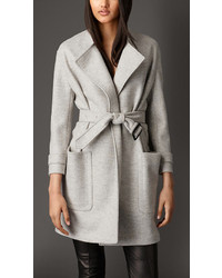 Burberry Wool Belted Wrap Coat