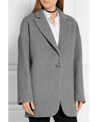 MM6 MAISON MARGIELA Wool Blend Felt Coat Gray